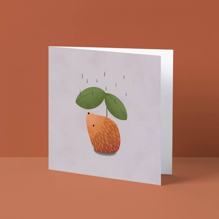 Wenskaartje Studio Noorderlicht egel regen