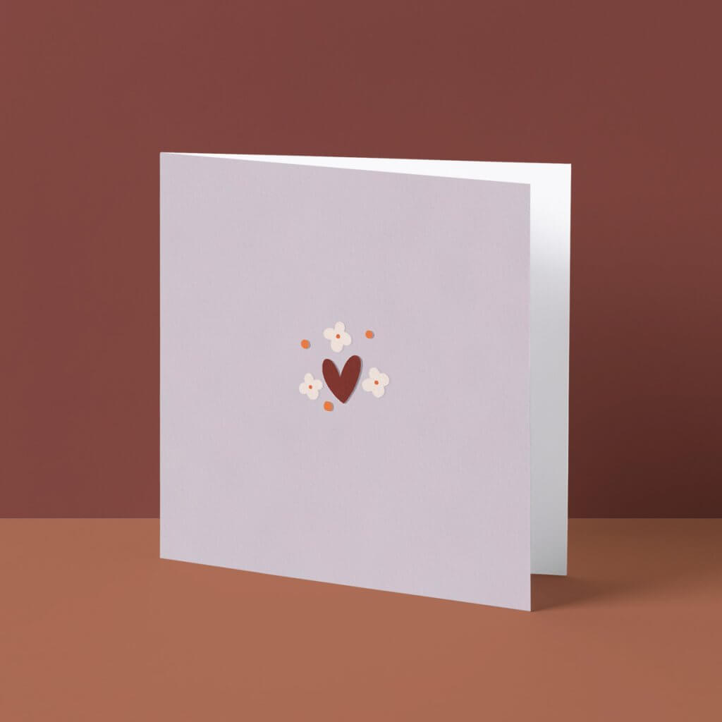 Wenskaartje Studio Noorderlicht hartje lila